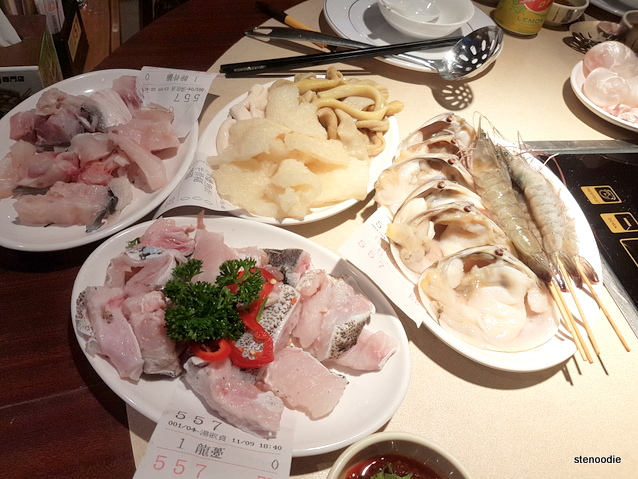 seafood for the hot pot