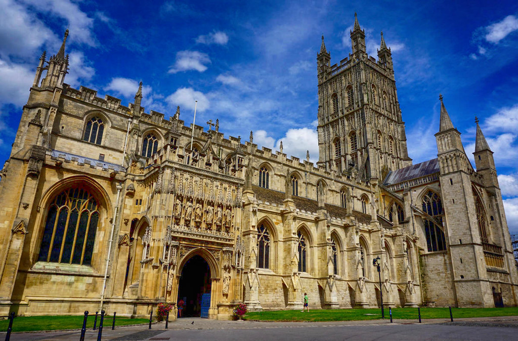 Gloucester Cathedral exterior. Credit barnyz, flickr