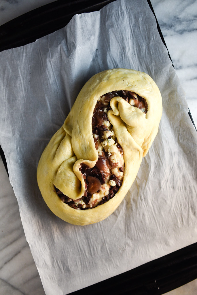 Twisted Bread Stuffed with Shallot Confit and Blue Cheese | Things I Made Today