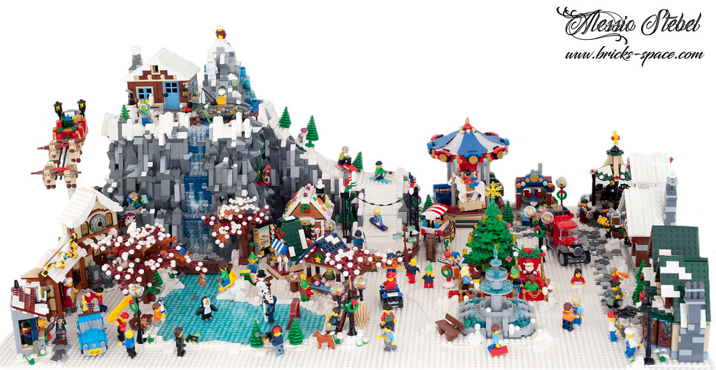 Another beautiful LEGO Winter Village display - All About The Bricks