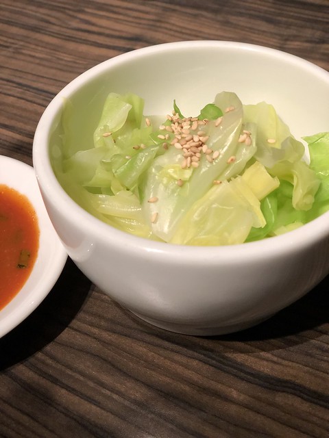 cabbage with special miso sauce