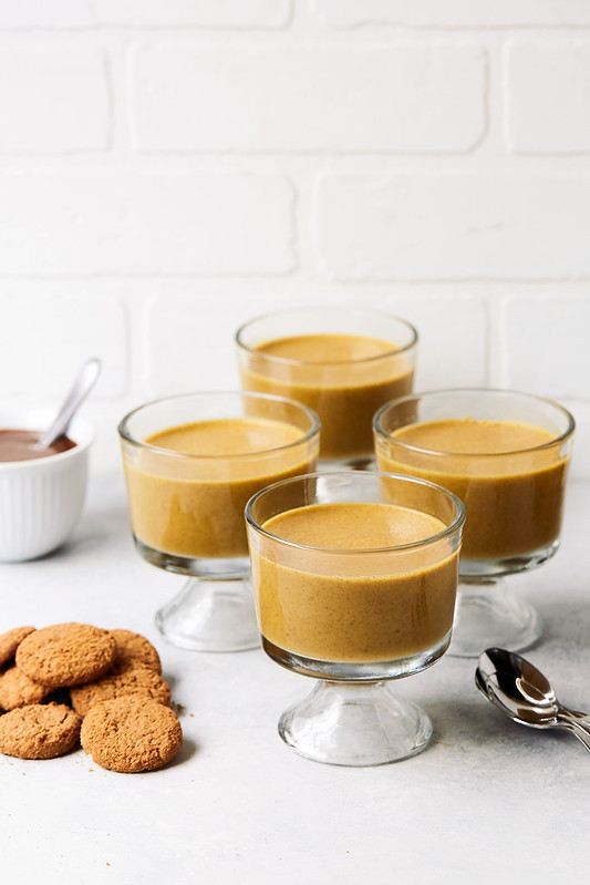 Paleo Pumpkin Panna Cotta with Cinnamon Cookie Crumble and Caramel Drizzle