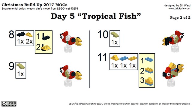 Christmas Build-Up 2017 Day 5 MOC "Tropical Fish" Instructions p2