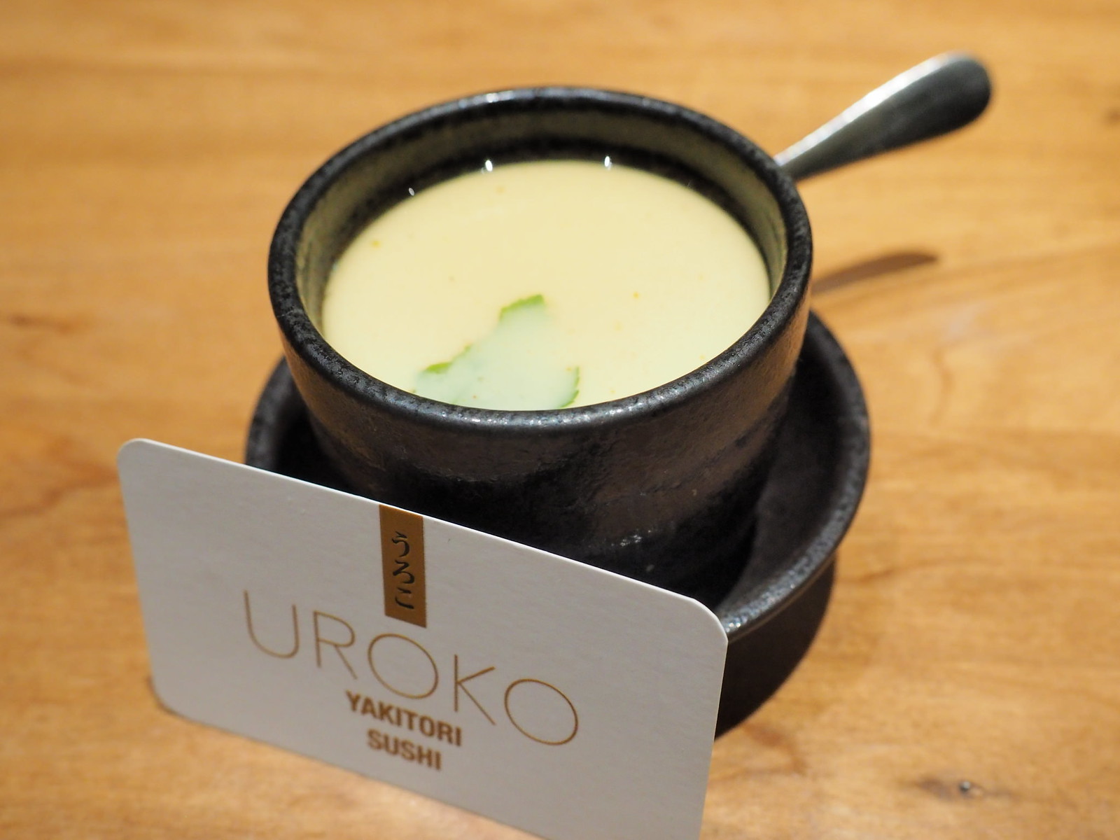 Chawanmushi and Uroko Japanese Cuisine's name card