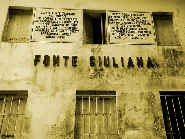 Fonte Giuliana, inscription. Recoaro Terme