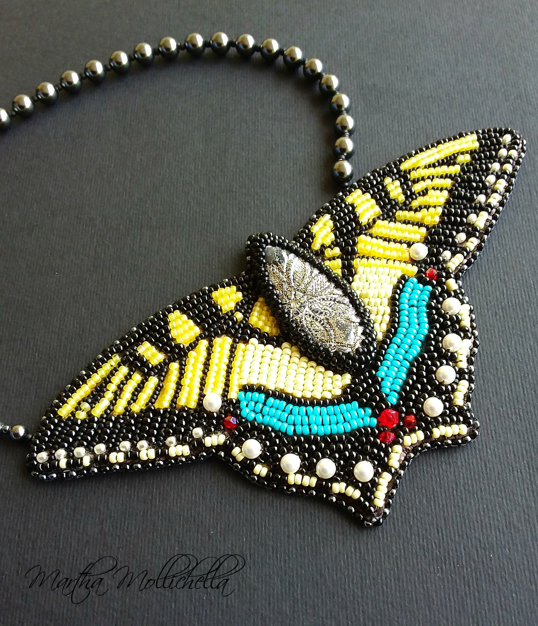 butterfly jewels butterfly tiger handmade by Martha Mollichella