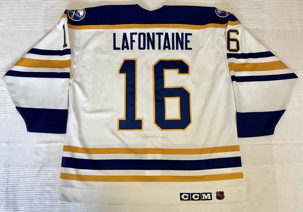 1992-93 Pat LaFontaine Buffalo Sabres Home Jersey Back