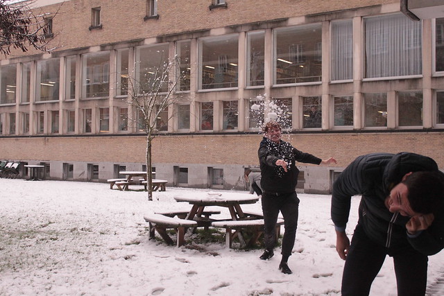 Students in the snow.December 2017