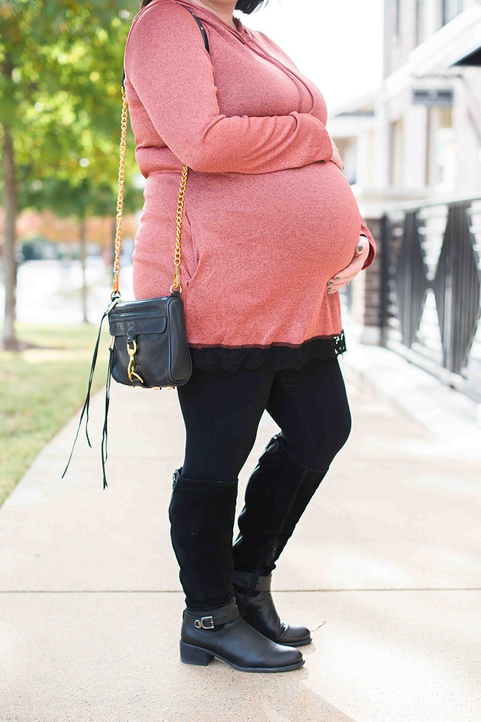 Maternity Hooded Sweater-@headtotoechic-Head to Toe Chic
