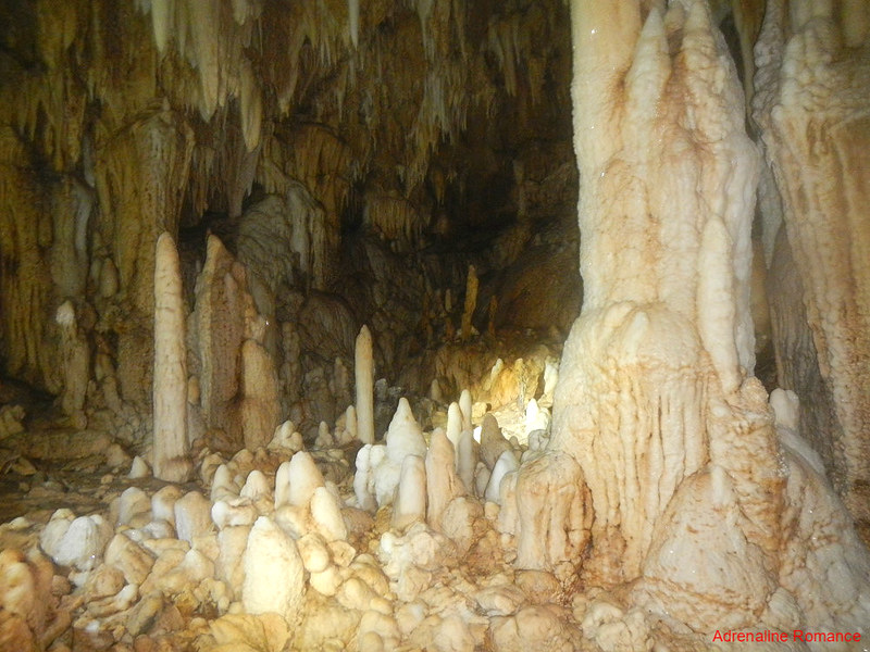 Crystaline stalagmites and columns