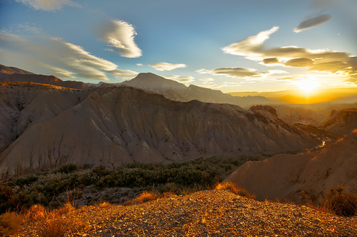 almeria desert landscape mountains spain sunset tabernas western andalucía es
