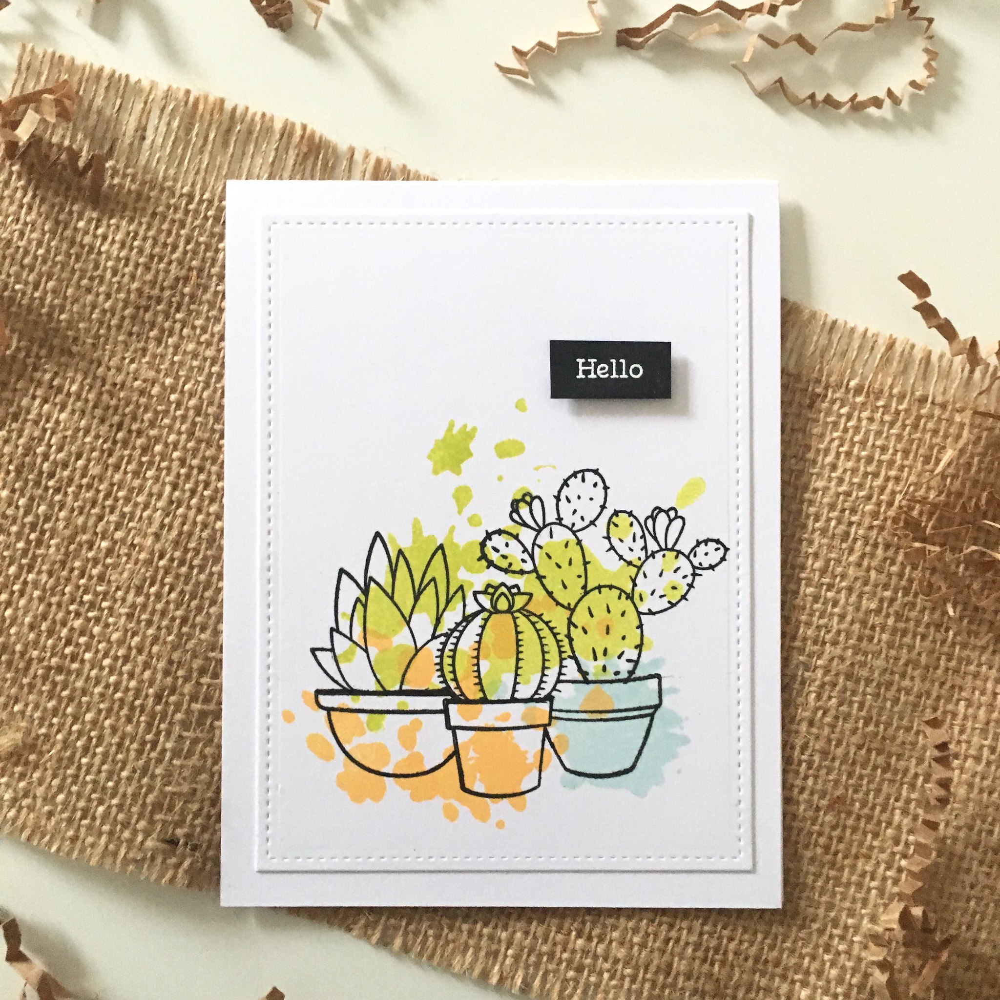 Cactus splatter cards