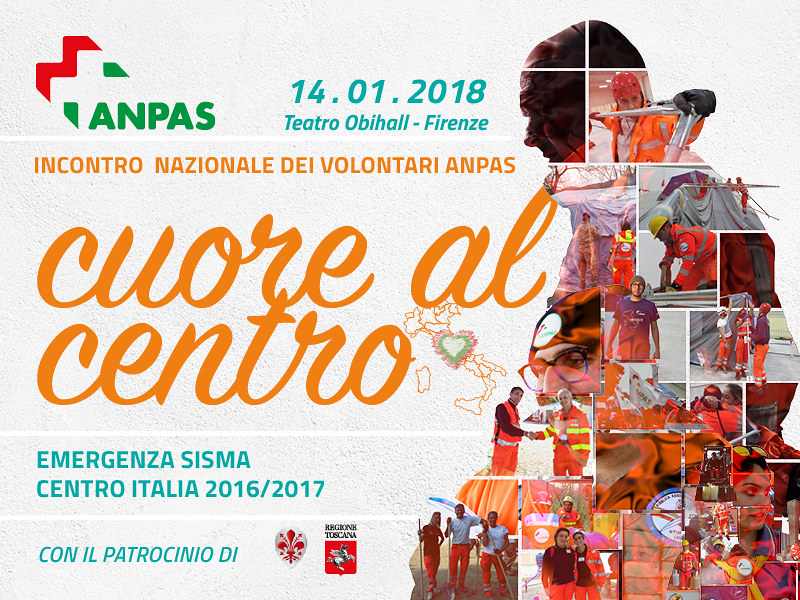 Cuore al centro: l'incontro nazionale dei volontari Anpas 14 gennaio 2018, Firenze