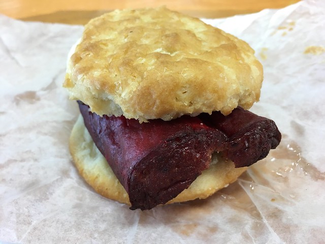 Smoked sausage biscuit - Jim Neely's Interstate BBQ
