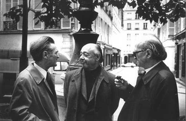 Emil Cioran con Eugen Ionescu e Mircea Eliade