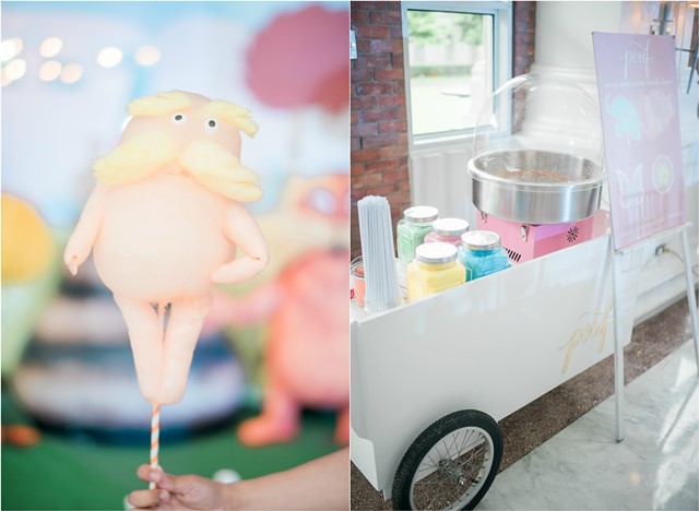 the lorax cotton candy cart