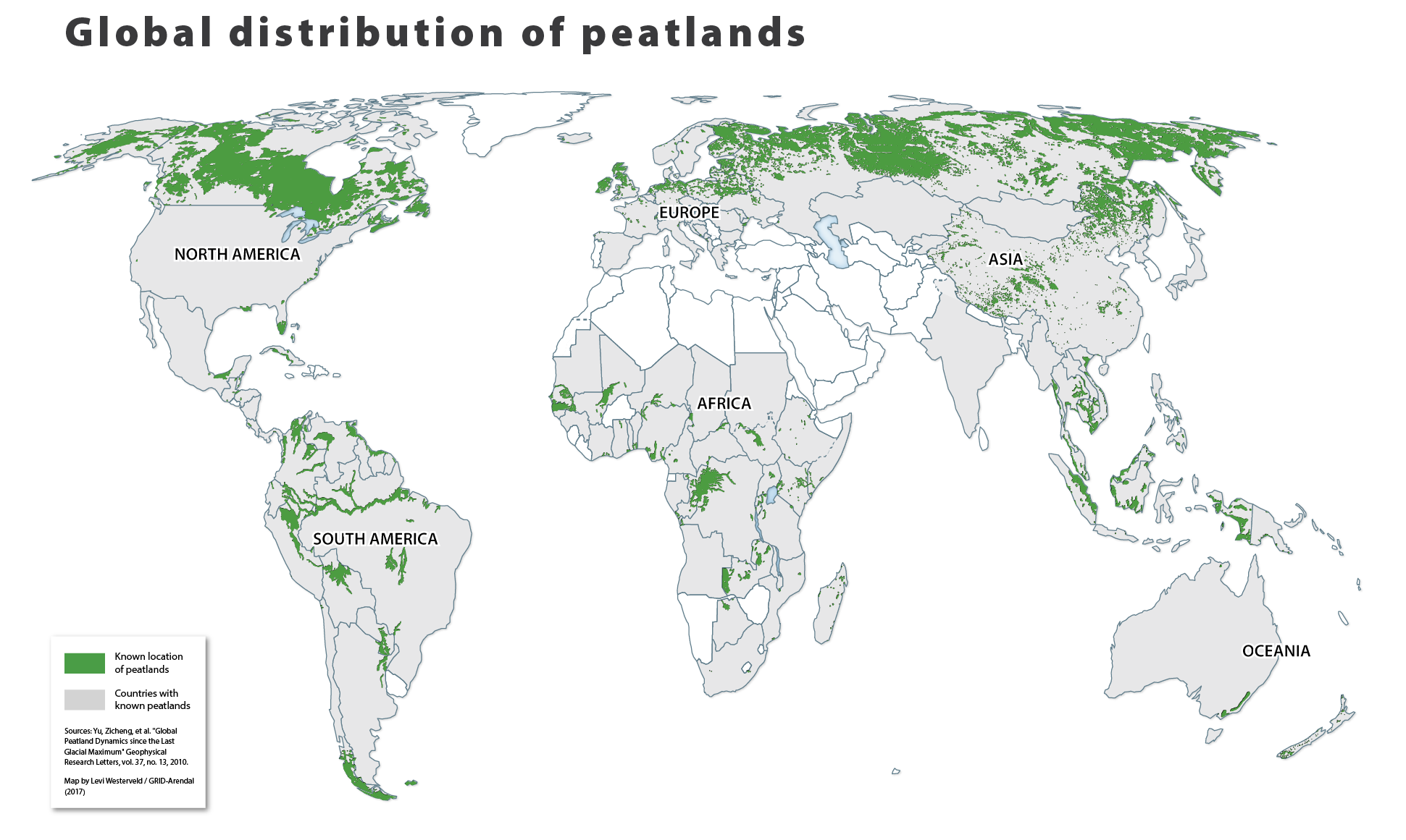 Distribution of global peatlands | GRID-Arendal