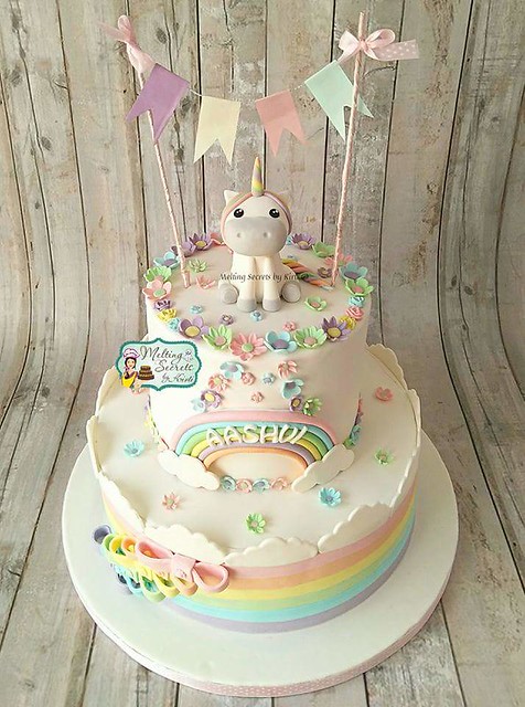 Unicorn Themed Rainbow Cake from Melting Secrets by Kirti