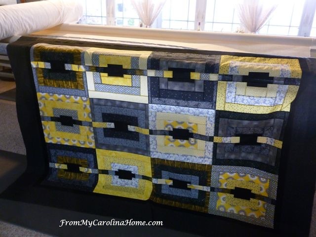 Black and Yellow Quilt at From My Carolina Home