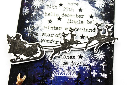 Meihsia Liu Simply Paper Crafts Mixed Media Tag Christmas Night Star Simon Says Stamp Tim Holtz 4