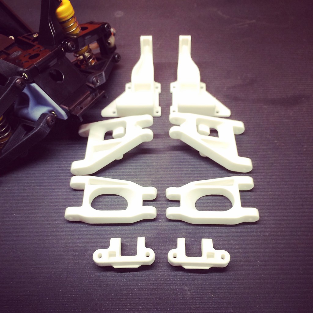 3d Printed Reproduction of Tamiya  Falcon X-9905 F Parts Front Upper A Arms