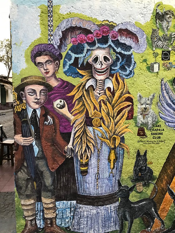 Ajijic Mural of Frido Kahlo and Diego Rivera