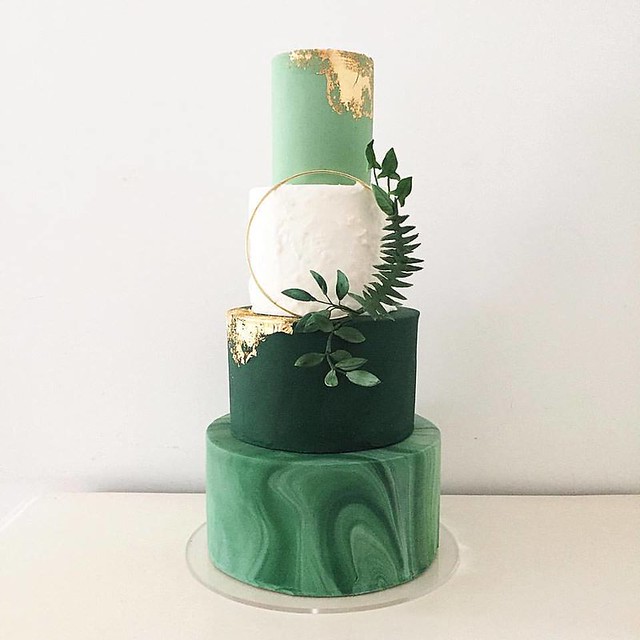 Gilded Greenery Cake by Blossom & Crumb