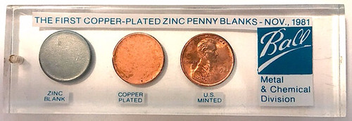 Ball Chemical 1981 set of Lincoln cent blanks