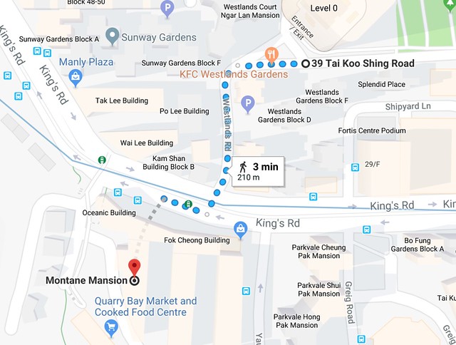 Walk from Montane Mansion to Lung Fung Cafe