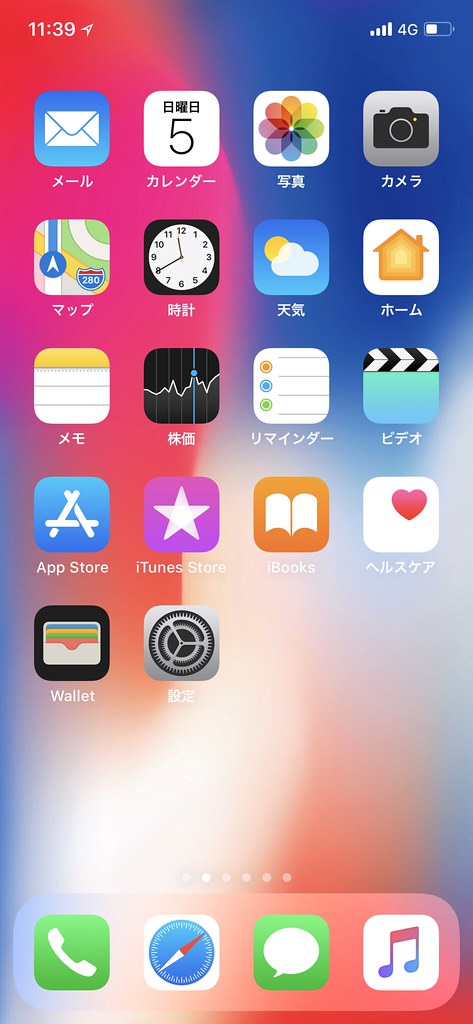 iPhone X Home Screen at Unboxing
