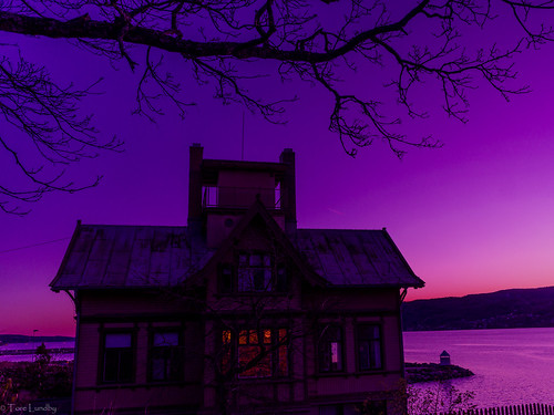 dusk sunset biologen drøbak oslofjorden purple silhouette nikon coolpixa solnedgang solnedgangvedfjorden