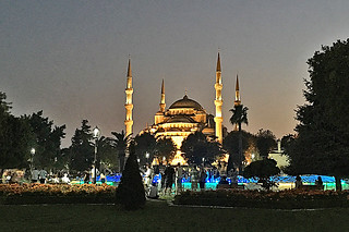 Istanbul - Blue Mosque Sultanahmet park night