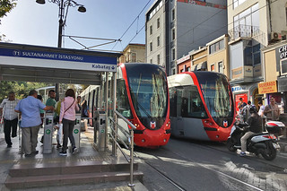 Istanbul - Street scene Sultanahamet station