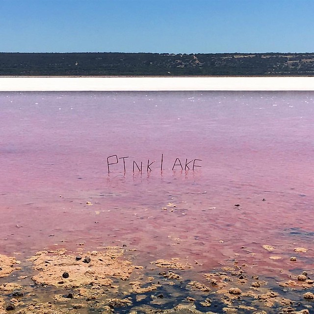 Pink Lake Sign