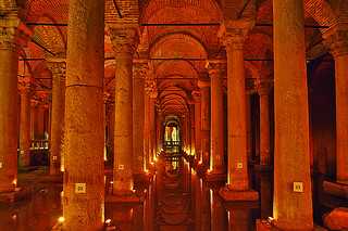Istanbul - Basilica Cistern columns pool