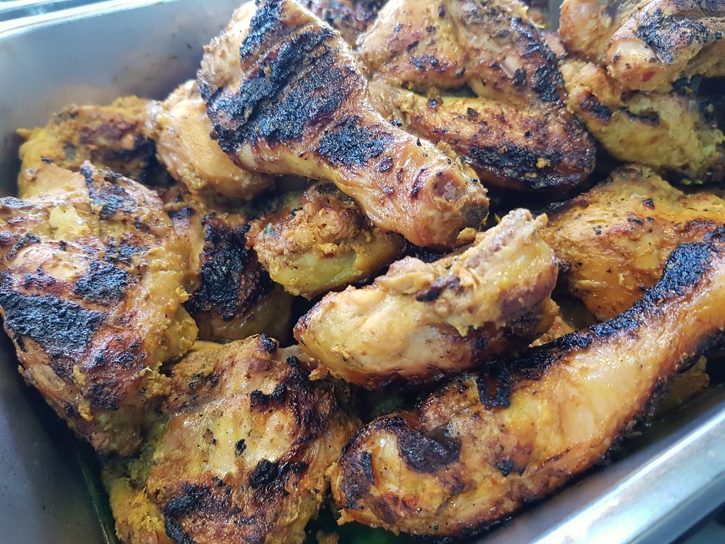 Roasted Chicken for Nasi Kerabu w/Teh Tarik $12 @ Restoran Hatinie Shah Alam