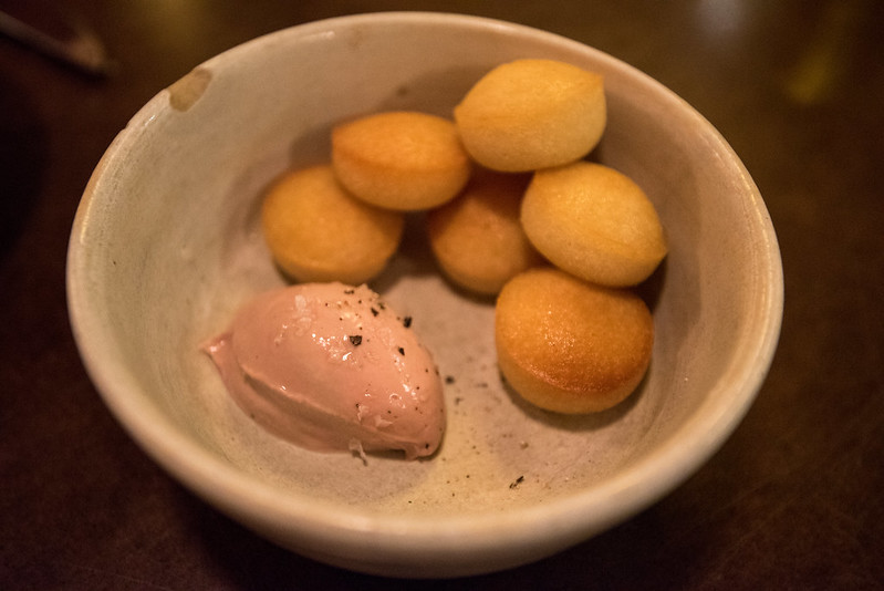 State Bird Provisions- Fillmore District, San Francisco, CA: Duck Liver Mousse with Cheddar Biscuits
