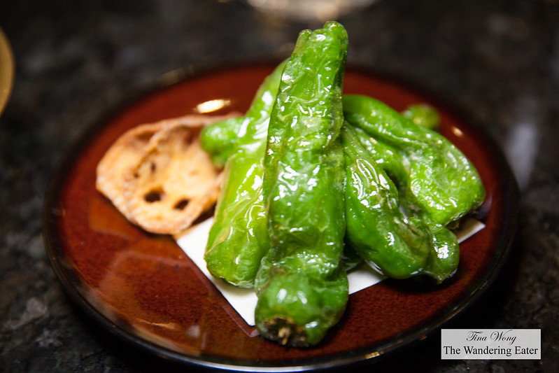 Fried shisto peppers