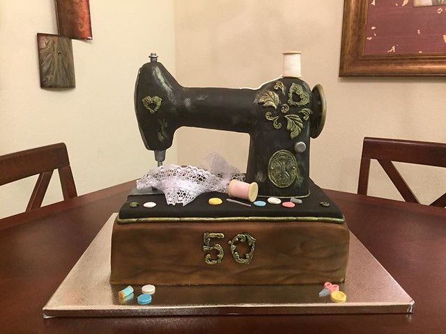 Sewing Machine Cake by Not Just A Cake Lady