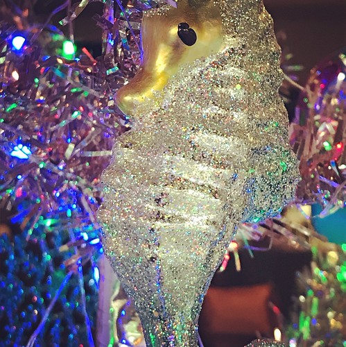 sea seahorse ornament christmas christmastree lasirena holiday blue ocean lubbock