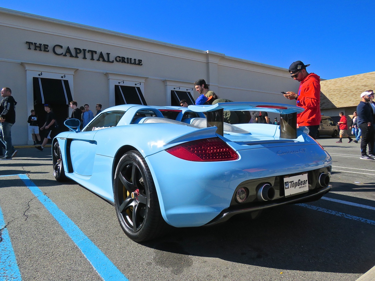 Baby Blue Porsche Carrera GT 3