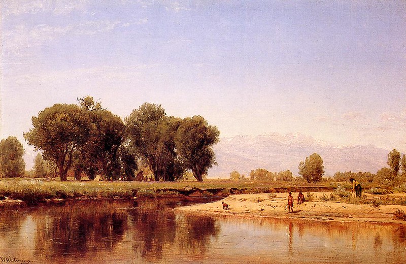 Whittredge indian camp on the platte