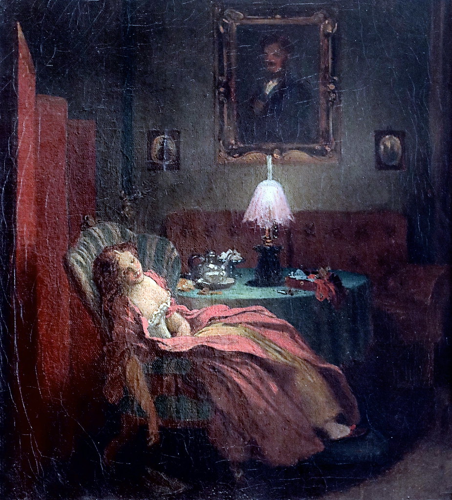 IMG_1085 Josef Mánes 1820-1871.  Prague.  Jeune fille lisant. Reading girl. 1850s Prague Galerie Nationale (Narodni Galery) Palais Salmovski.