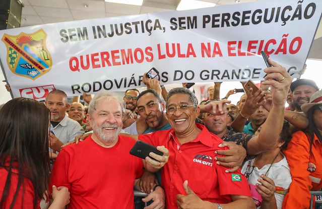 Ex-presidente Lula durante ato no Sindicato dos Metalúrgicos em São Bernardo do Campo nesta quarta - Créditos: Ricardo Stuckert