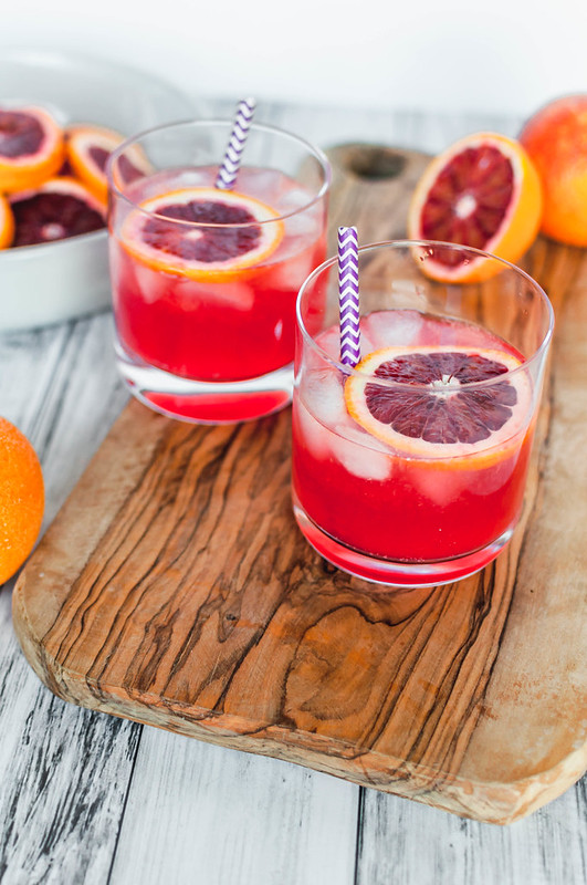 Sparkling Blood Orange Margaritas 