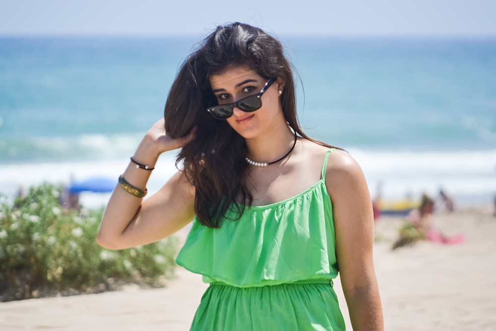somethingfashion blogger beach ootd style outfit_green dress flowy_valencia spain influencer blogger moda 4