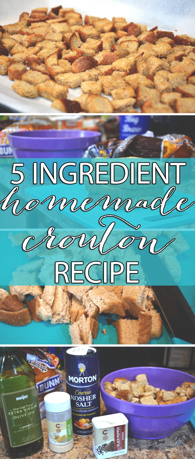 5 Ingredient Homemade Croutons Recipe
