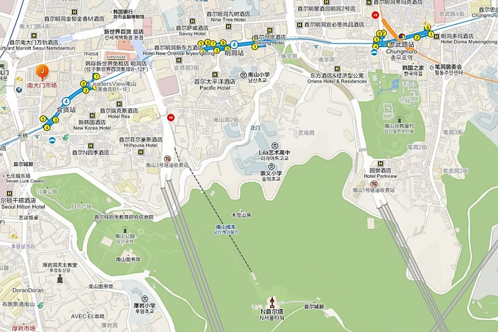 Seoul Tower Map 2