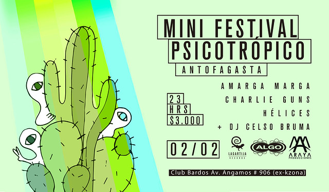 Lagartija Records vuelve a su hogar, Antofagasta, con una nueva edición del Mini-festival Psicotrópico
