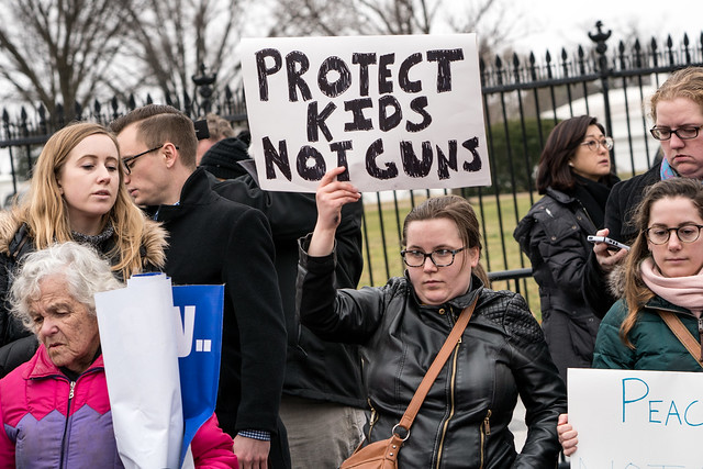 Protect Kids Not Guns, student lie-in at the White House to protest gun laws from Flickr via Wylio